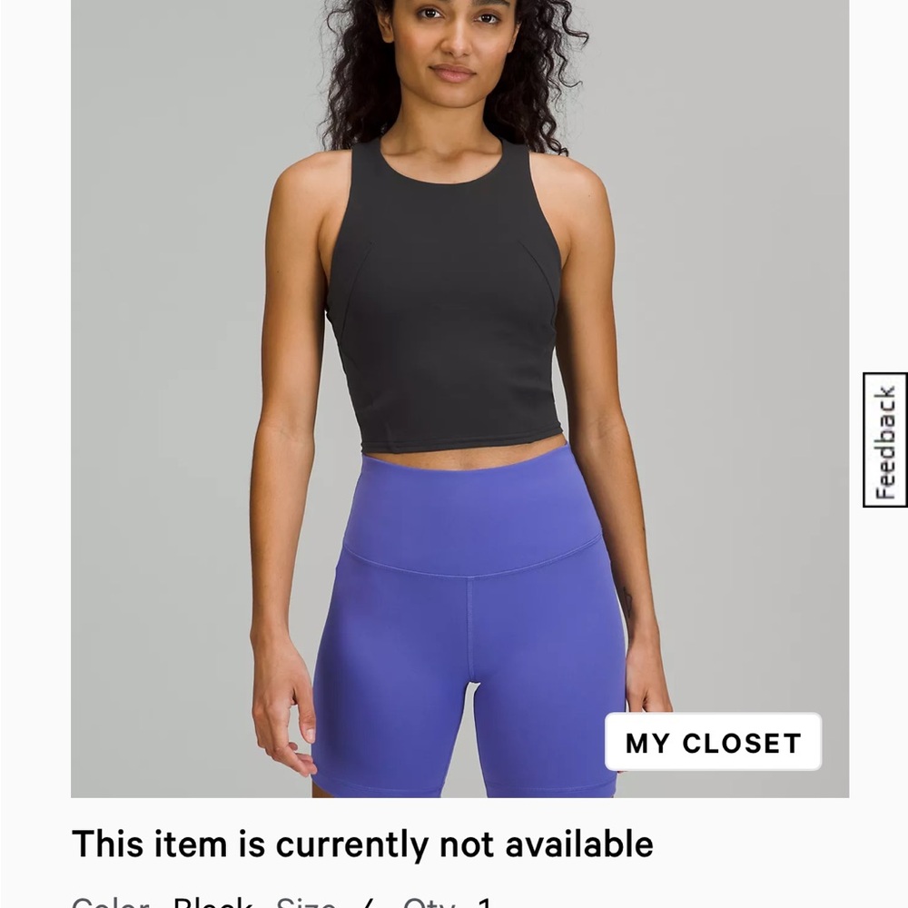 Black Halter Sports Top Lululemon